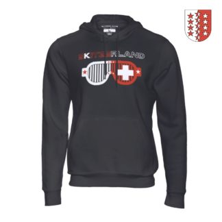 Hoodie SKITZERLAND® REGIO VALAIS noir / Black