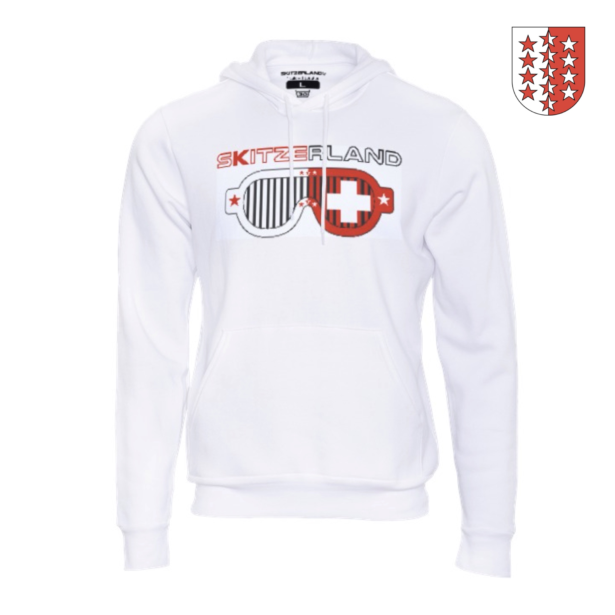 Hoodie SKITZERLAND® REGIO VALAIS Blanc / White